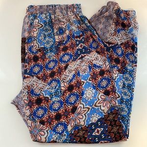 Bohemian Balloon Pants with Patchwork Pattern